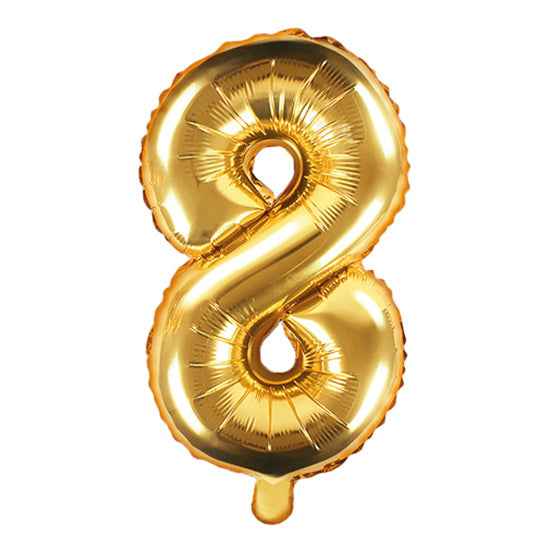 Globo Dorado Nº8 Partilandia - 16cm