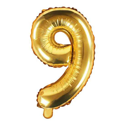 Globo Dorado Nº9 Partilandia - 16cm