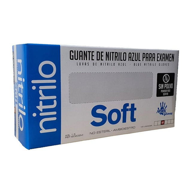 Guantes de Nitrilo Azul sin Polvo - 100uds