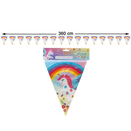 Guirnalda Banderines Unicornio Largo 360CM Atosa