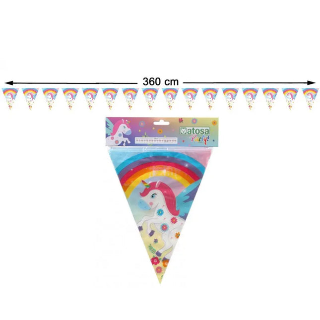 Guirnalda Banderines Unicornio Largo 360CM Atosa
