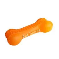Juguete Mordedor para Perros en Forma de Hueso – Color Naranja