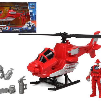 Set de Rescate "Rescue Team" con Helicóptero y Accesorios