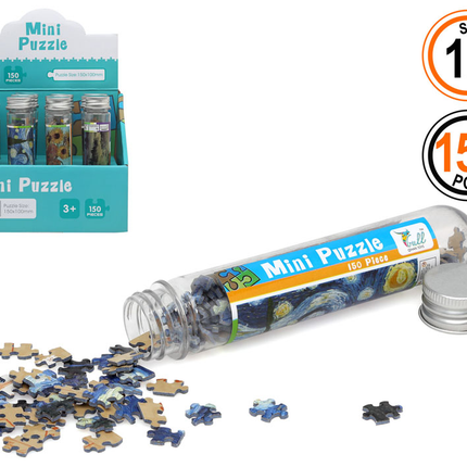 Mini Puzzle de 150 Piezas en Tubo - Arte y Diversión Compacta