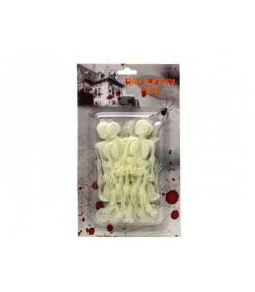 Pack de Mini Esqueletos Fluorescentes para Halloween (Brillan en la Oscuridad)