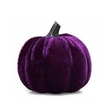 Calabaza Decorativa de Terciopelo Premium – Morado
