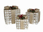 Set de 3 Cajas de Regalos con Luces – Decoración Navideña Elegante