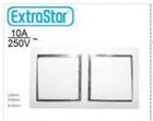 Interruptor Doble ExtraStar - 10A, 250V, Acabado en Brillo Blanco