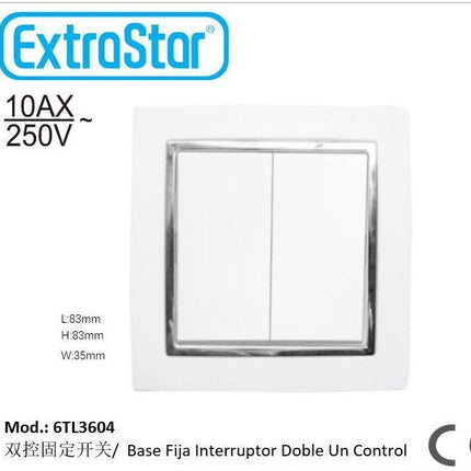 Interruptor Doble de Control Único Empotrable ExtraStar