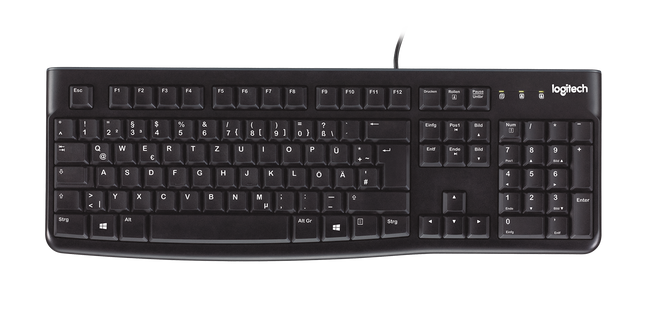 Teclado de Membrana K120 Corded Logitech Conexión USB Plug and Play