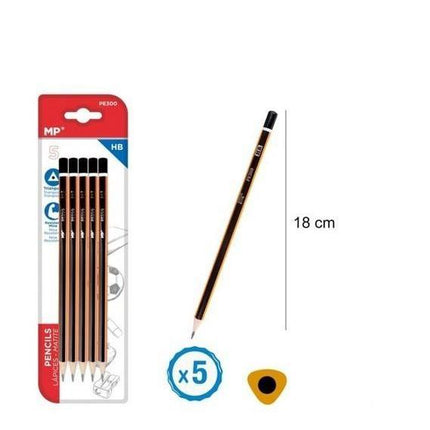 Lápices HB Triangulares MP (Pack 5 uds.)