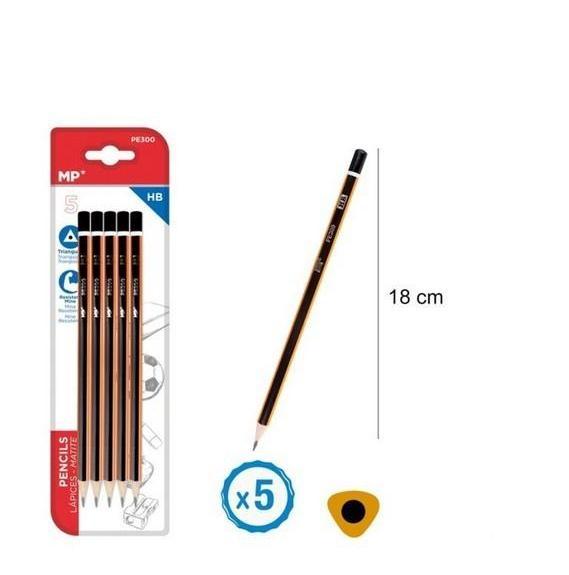 Lápices HB Triangulares MP (Pack 5 uds.)