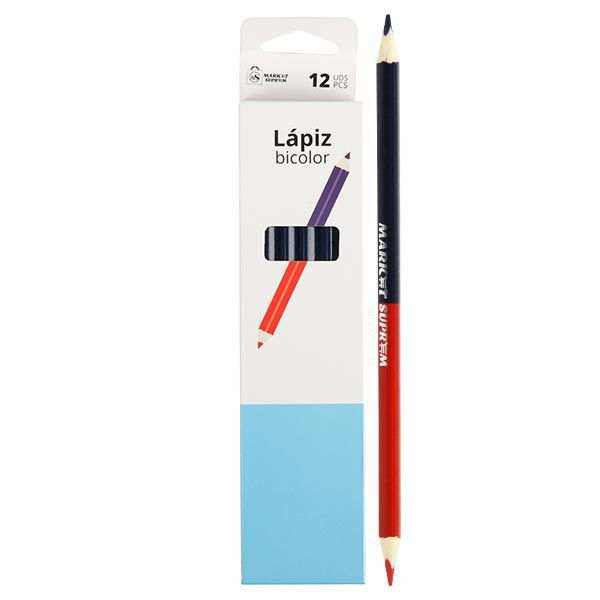 Lápices Bicolor Market Suprem 12 - 24 Colores - Bubaa