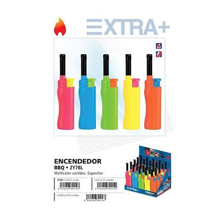 Mechero Largo Recargable para Barbacoas o Hornillos de Gas Extra+