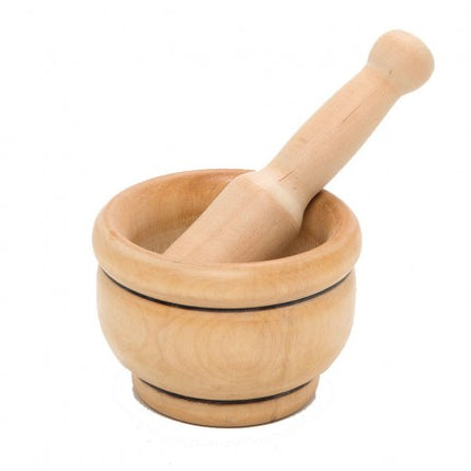 Mortero de Madera 9 cm con Mano