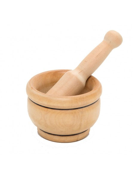 Mortero de Madera 9 cm con Mano