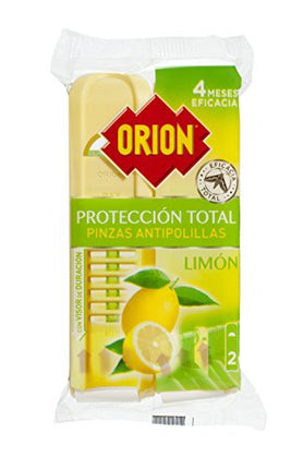 Pinzas Antipolillas y Antiácaros Orion Limón – 2 unidades