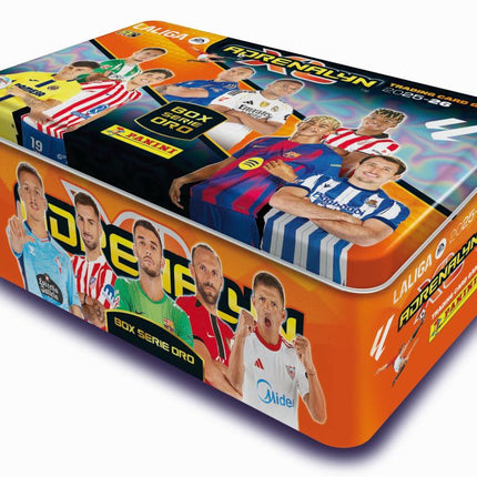 Panini Adrenalyn XL LaLiga 2025-26 – Box Serie Oro (Lata Coleccionable)