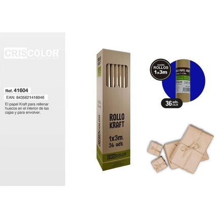 Rollos de Papel Kraft Criscolor 1x3m