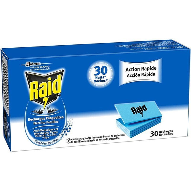 Recambio de Difusor de Pastillas Mata Mosquitos Raid - 30uds