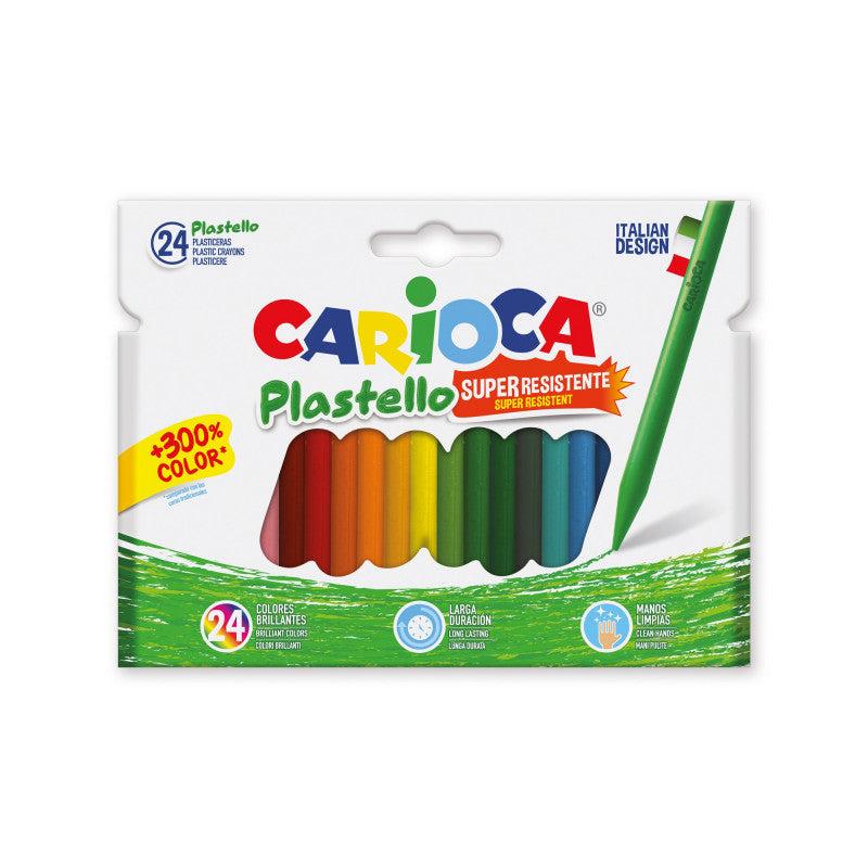 Ceras de Colores Carioca Plastello 12-24 Colores - Bubaa