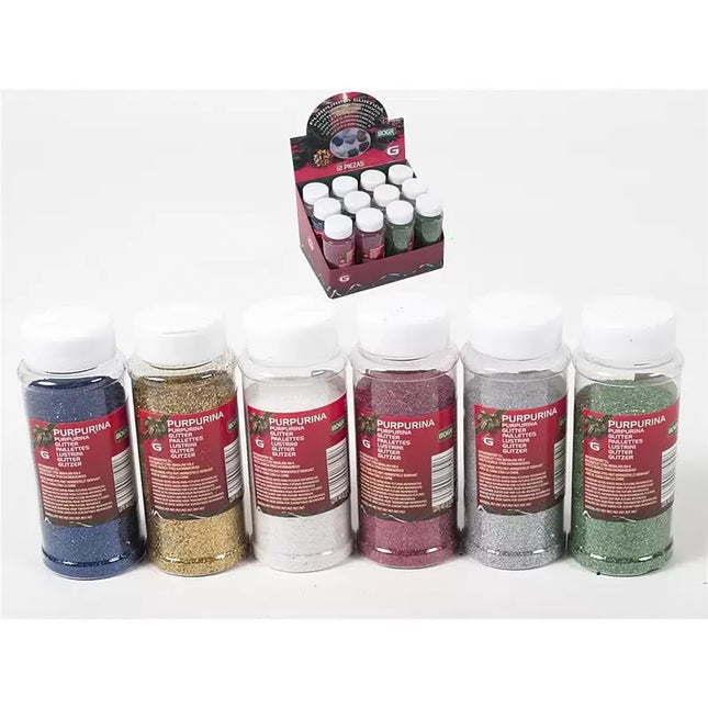 Purpurina Decorativa en Bote – Colores Surtidos (90 g)