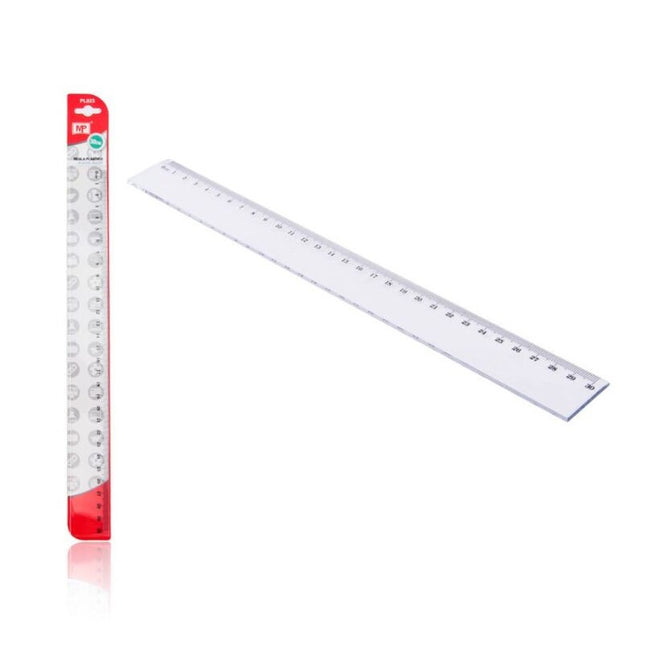 Regla Transparente de Plástico 30 cm – MP