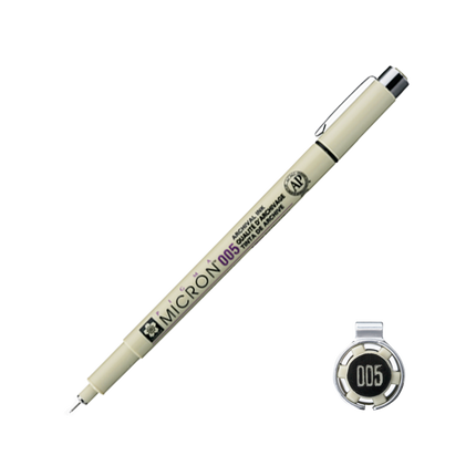 Rotulador Técnico Sakura Pigma Micron 005 (Trazo 0.20 mm) – Negro