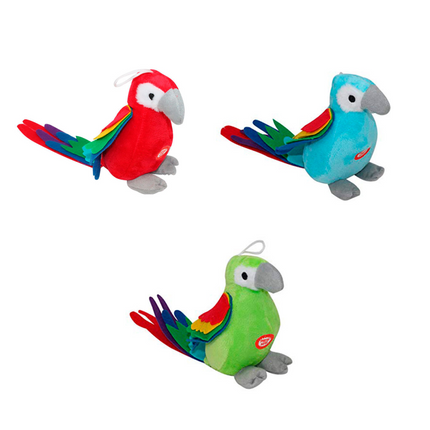Peluches de Loro con Sonido - Colores Vivos y Suaves al Tacto