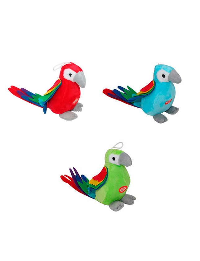 Peluches de Loro con Sonido - Colores Vivos y Suaves al Tacto