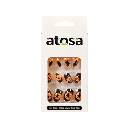 Uñas Postizas de Halloween Atosa (Kit de 12 unidades)