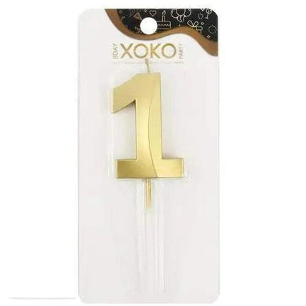 Vela Numérica Dorada 7 cm - Elegancia para Celebraciones Especiales - Bubaa