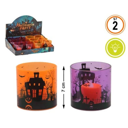 Velas LED de Halloween 7cm • Decoración Temática Parpadeante